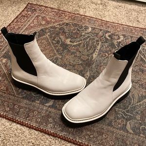 Sam Edelman boots- white with rubber soles